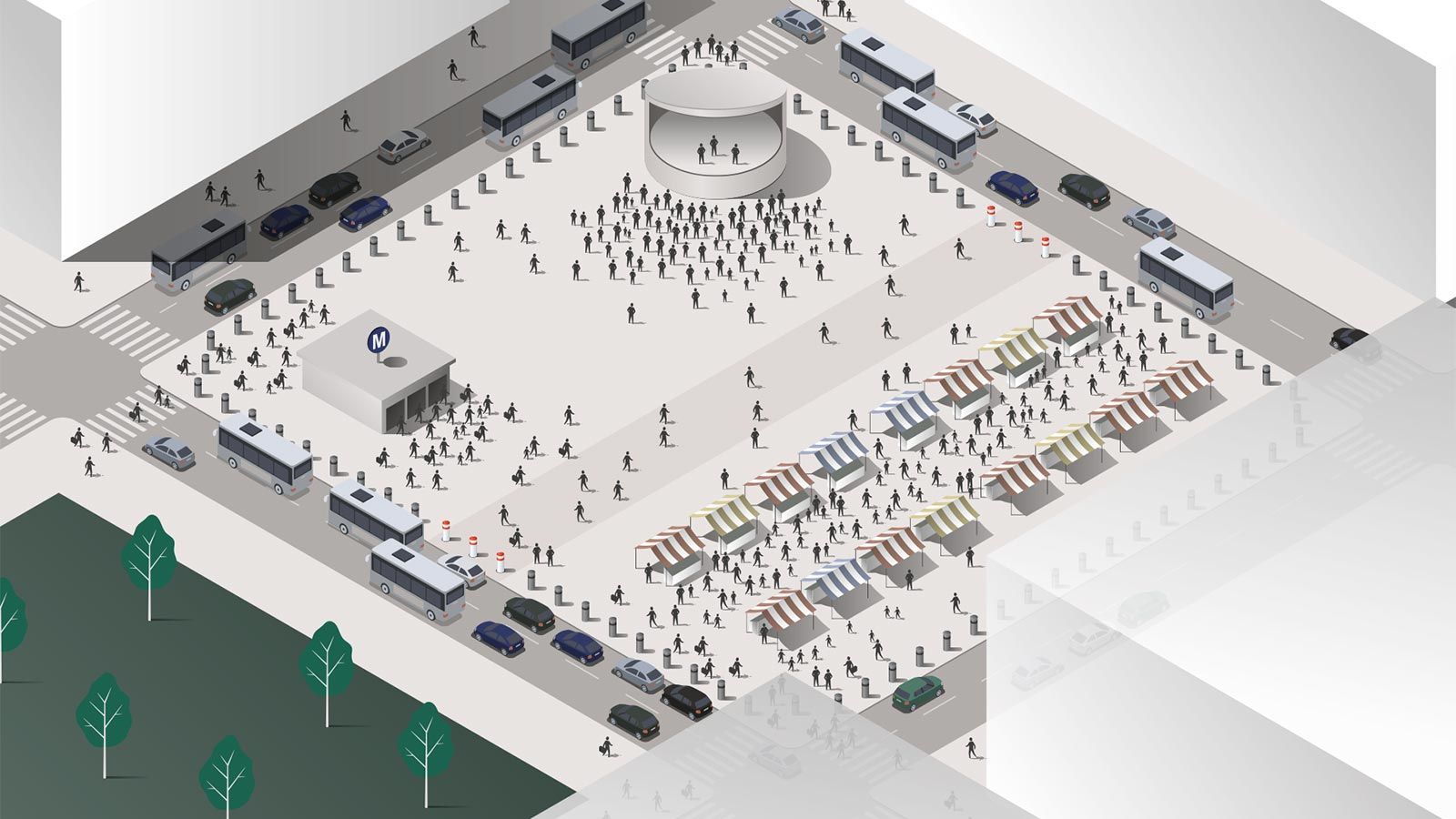 communities and public spaces solutions illustration