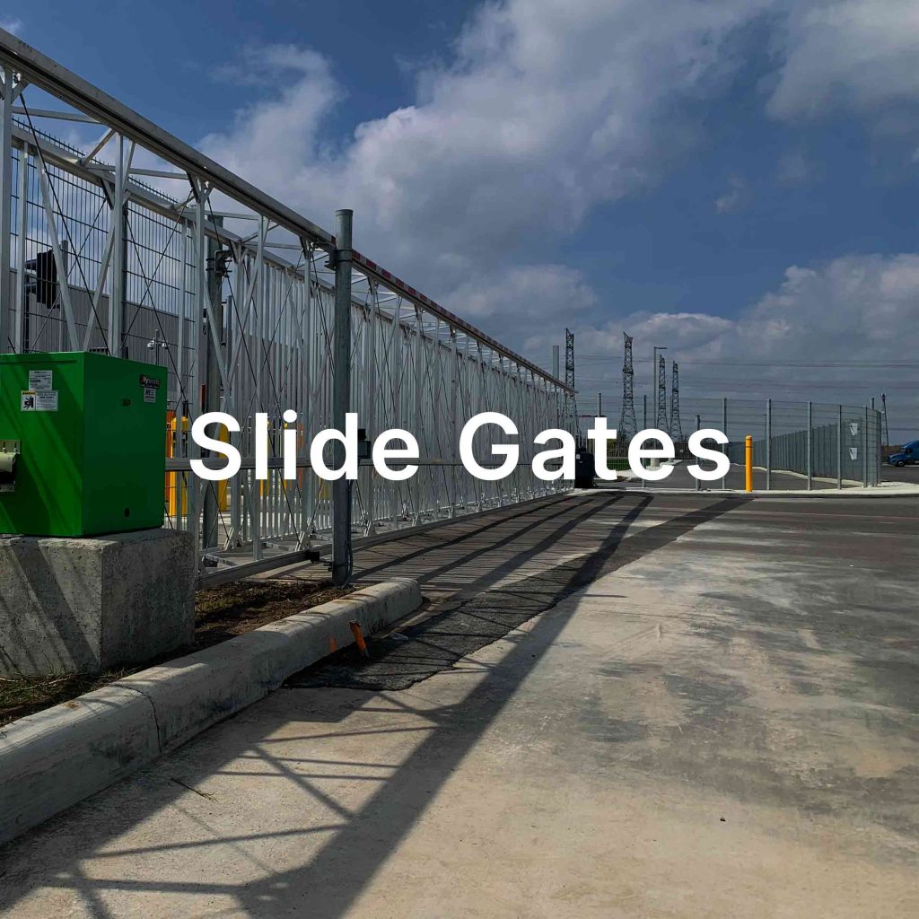 Slide Gates written over image of slide gate