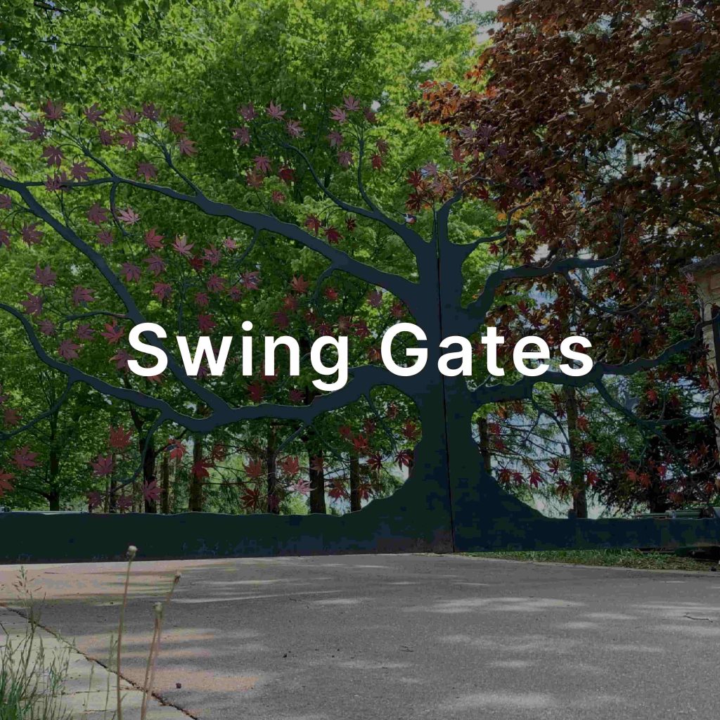 Swing Gates written over image of swing gate